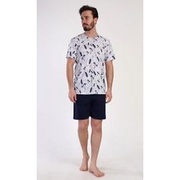 Pánské pyžamo šortky Surfing - šedá