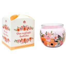 ARÔME Svíčka 90 g, ve skle a flower boxu, Pro nejlepší babičku, Rose Petal