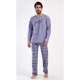 Pánské pyžamo dlouhé Jakub - tmavě šedá