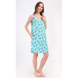 Dámská noční košile na ramínka Simona - mentolová