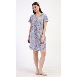 Dámske domáce šaty s krátkym rukávom Mia - šedá