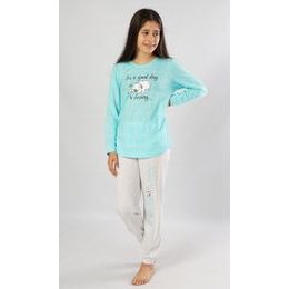 Dětské pyžamo dlouhé Sleeping day - azurová