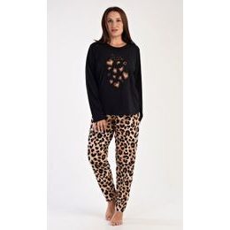 Dámské pyžamo dlouhé Anna - černá