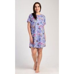 Dámská noční košile s krátkým rukávem Betty - modrošedá