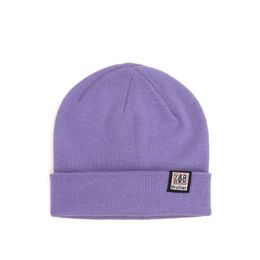 Čepice beanie dvojitá fialová