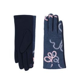 Modročerné vzorované rukavice