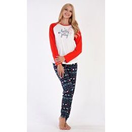 Dámské pyžamo dlouhé Vánoční dárek - bílá