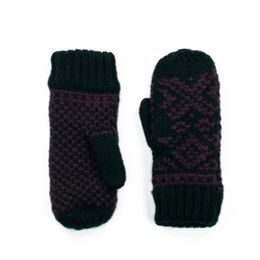 Hezké černo-fialové palcové rukavice