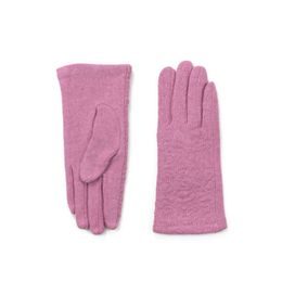 Elegantní rukavice s květy růžové