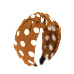 Čelenka s puntíky - hnědá