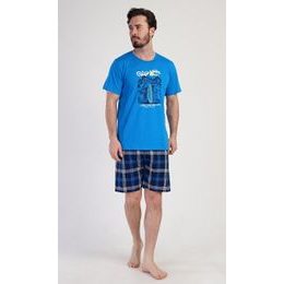 Pánské pyžamo šortky California - modrá
