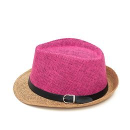 Růžovo-béžový trilby klobouk se stuhou