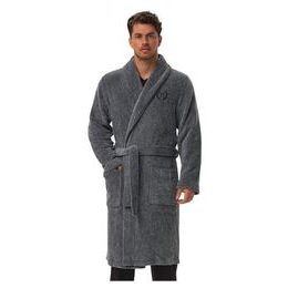 Hřejivý pánský župan Hug melírovaný modrý