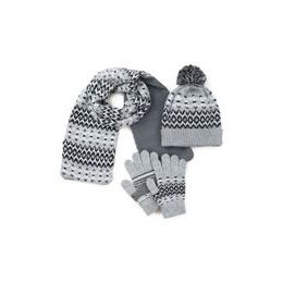 Čepice, rukavice, šála - šedá