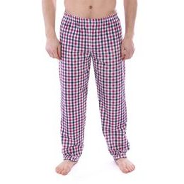 Pánské kalhoty na spaní Robert černo-červené