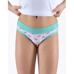 Dívčí kalhotky klasické dívčí, úzký bok, šité, s potiskem - peprmint cukrová