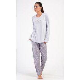 Dámské pyžamo dlouhé Petra - šedá