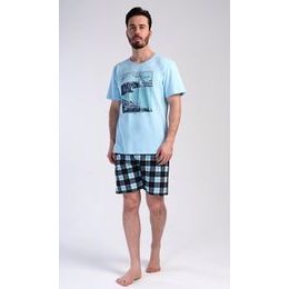 Pánské pyžamo šortky Wander - světle modrá