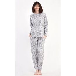 Dámské pyžamo dlouhé Sofia - šedá