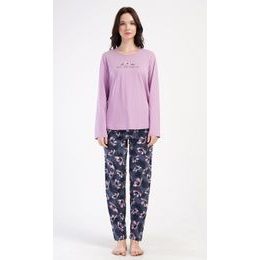 Dámské pyžamo dlouhé Violetta - fialová