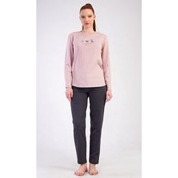 Dámské pyžamo dlouhé Morning - pudrová