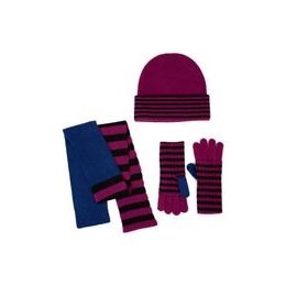 Čepice, úzká šála a rukavice - vícebarevná