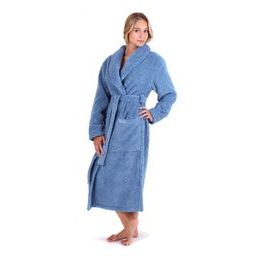 Dámský dlouhý župan se šálovým límcem ATHENA modrá