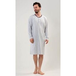 Pánská noční košile s dlouhým rukávem Filip - šedá