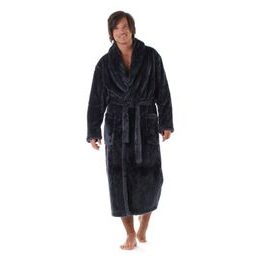 Pánský dlouhý hřejivý župan se šálovým límcem LILLY a JACK EXTRA antracitová