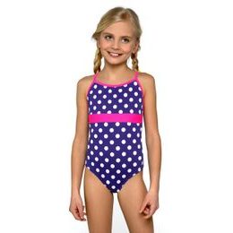 Plavky dívčí jednodílné Jolana bíle tečky