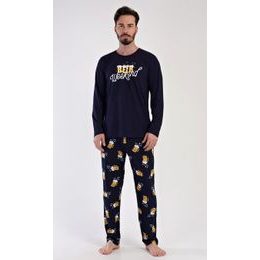 Pánské pyžamo dlouhé Weekend - tmavě modrá