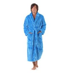 Pánský dlouhý hřejivý župan se šálovým límcem LILLY a JACK EXTRA světle modrá