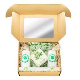 Dárkový hřejivý set Štěstí - útěrky, čaj, svíčky a vonné tyčinky