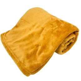 Mikroflanelová deka 150 x 200 cm, 220 GSM, Sytě žlutá