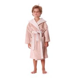 Dětský dlouhý župan s kapucí TAMPA duo oříšková