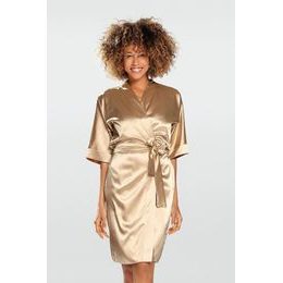 Saténový župan 100 zlatavý