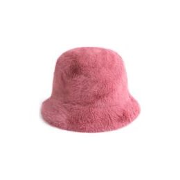 Plyšový klobouk - růžový