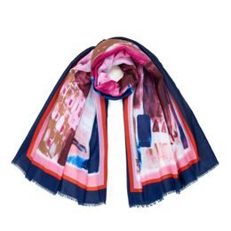 Abstraktní šátek - tmavomodrá