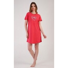 Dámská noční košile s krátkým rukávem Eliška - korálová