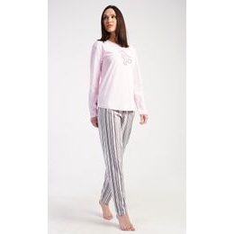 Dámské pyžamo dlouhé Paulína - světle růžová