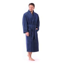 Pánský dlouhý savý župan se šálovým límcem TAMPA tmavě modrá