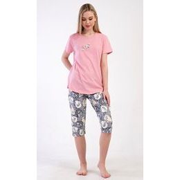 Dámské pyžamo kapri Ovečka - lososová
