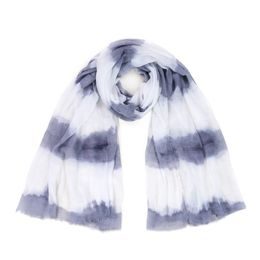 Jemná jarní pruhovaná šála modrá