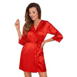 Luxusní saténový župan Colette červený