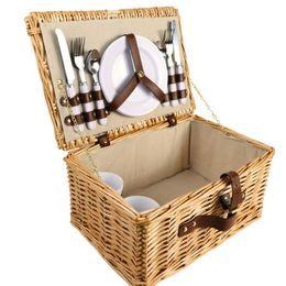 Piknikový koš pro 4 osoby ZQ24-504 - přírodní