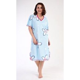 Dámská noční košile s krátkým rukávem Veronika - světle modrá