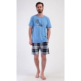 Pánské pyžamo šortky Felix - modrá