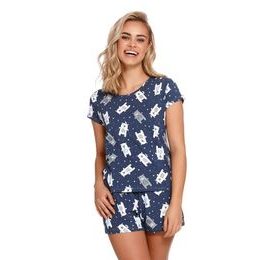 Dámské pyžamo Lily tmavě modré s medvědy