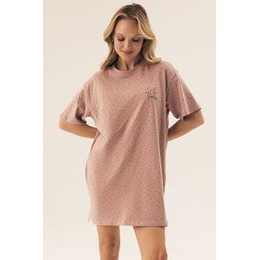 Bavlněná noční košilka Renya světle hnědá