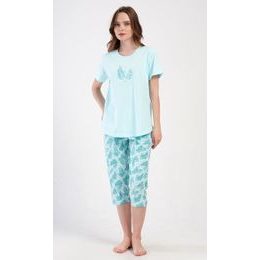 Dámské pyžamo kapri Simona - mentolová